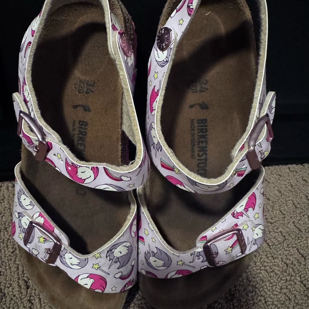 Birkenstock-Charming Unicorn Kids Sandals - Pink & White - Picture 3 of 3